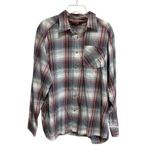 Merrell Shirt Size Large Plaid Long Sleeve causal Button Down Shirt